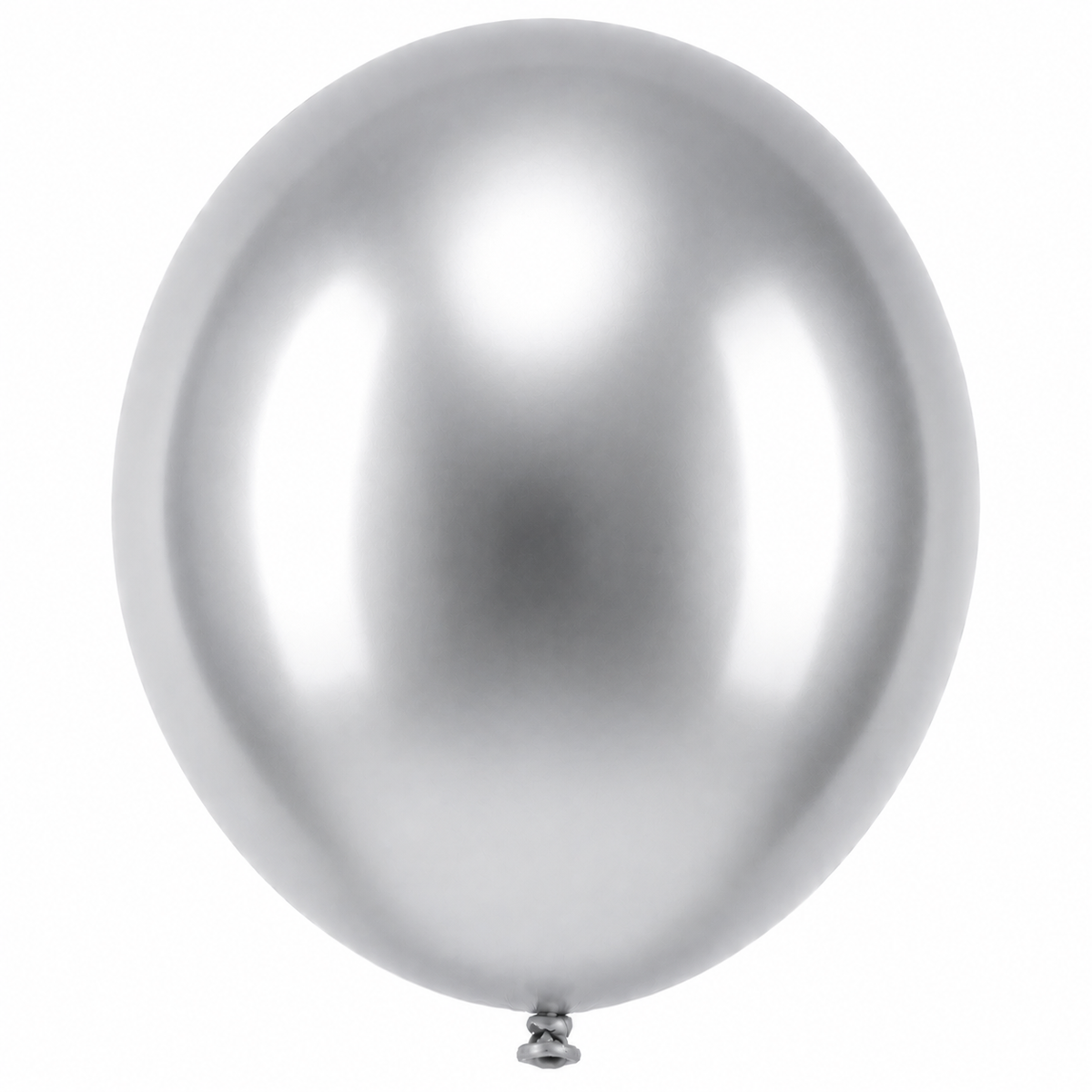 Globo de látex 12" plateado metálico