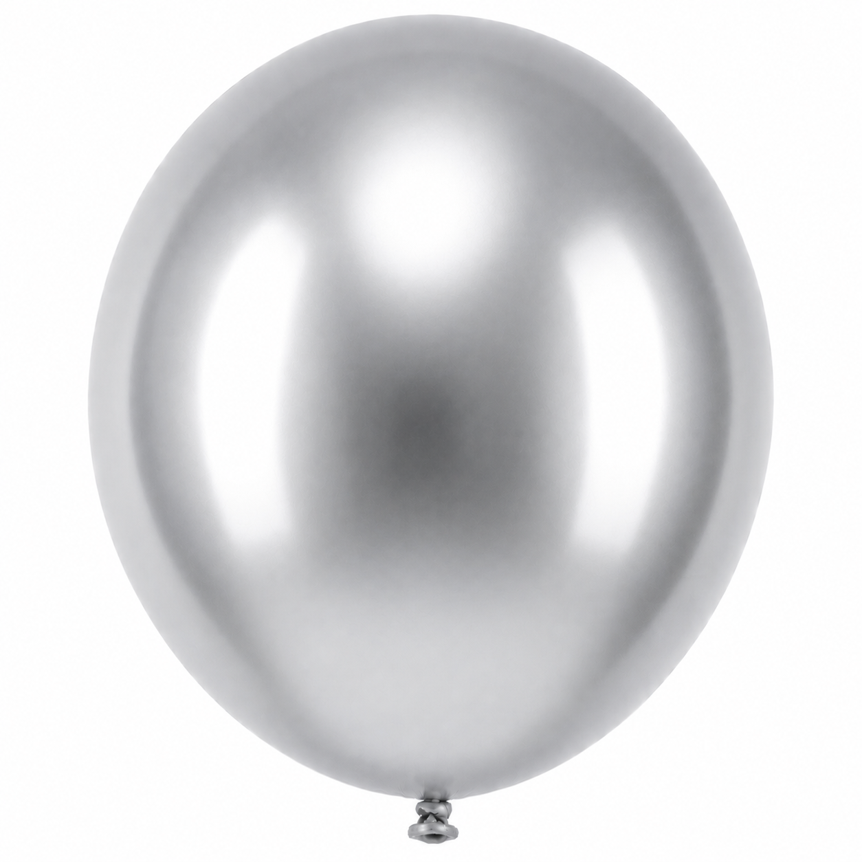 Globo de látex 9" plateado metálico