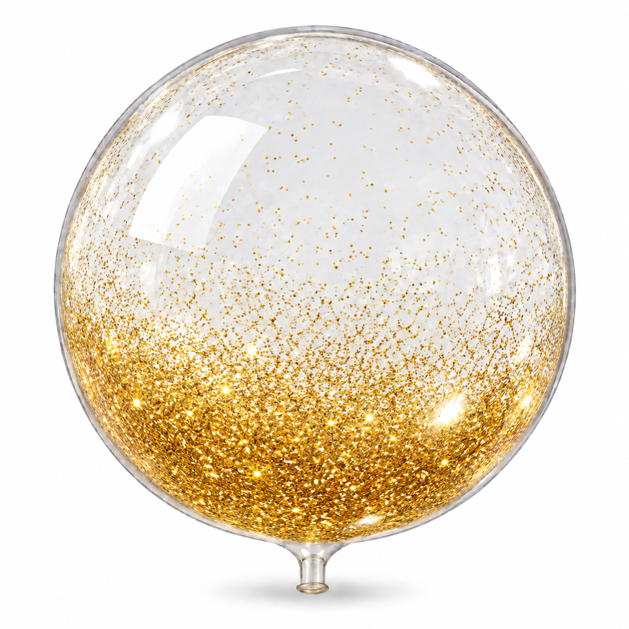Globo burbuja 18 con escarcha dorada