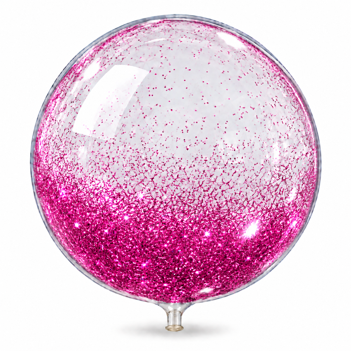 Globo burbuja 18 con escarcha fucsia
