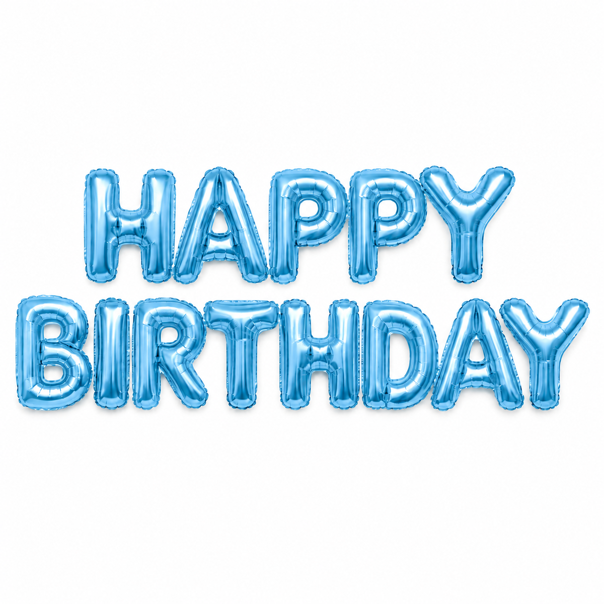 Banner Happy Birthday foil Azul celeste