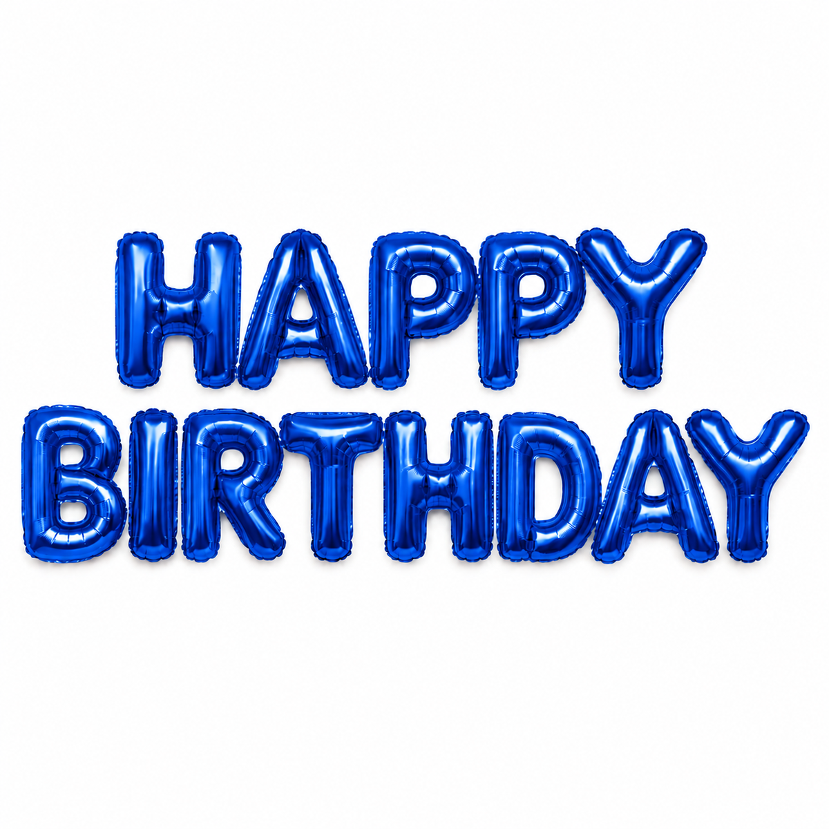 Banner Happy Birthday foil Azul royal