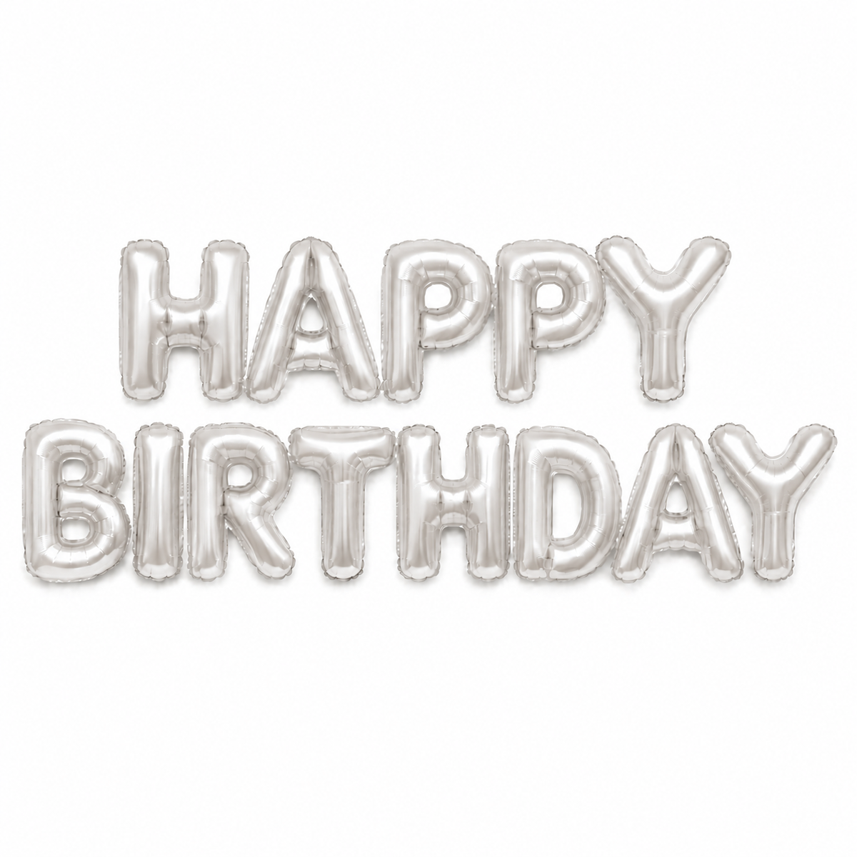 Banner Happy Birthday foil Blanco