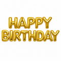 Banner Happy Birthday foil Dorado