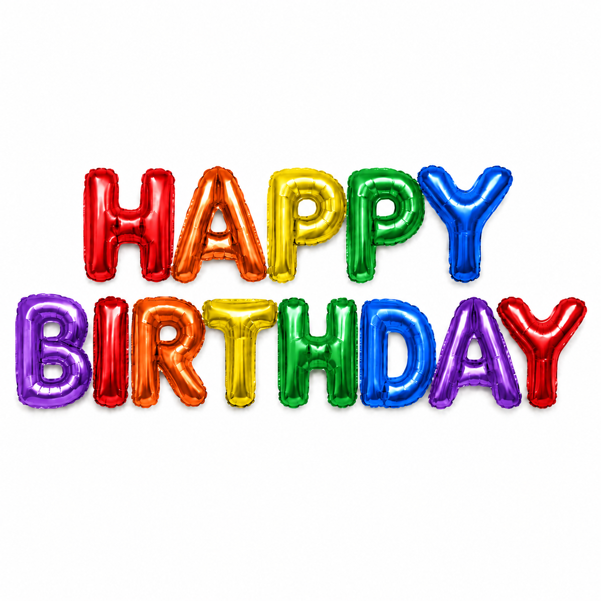 Banner Happy Birthday foil Multicolor arcoíris