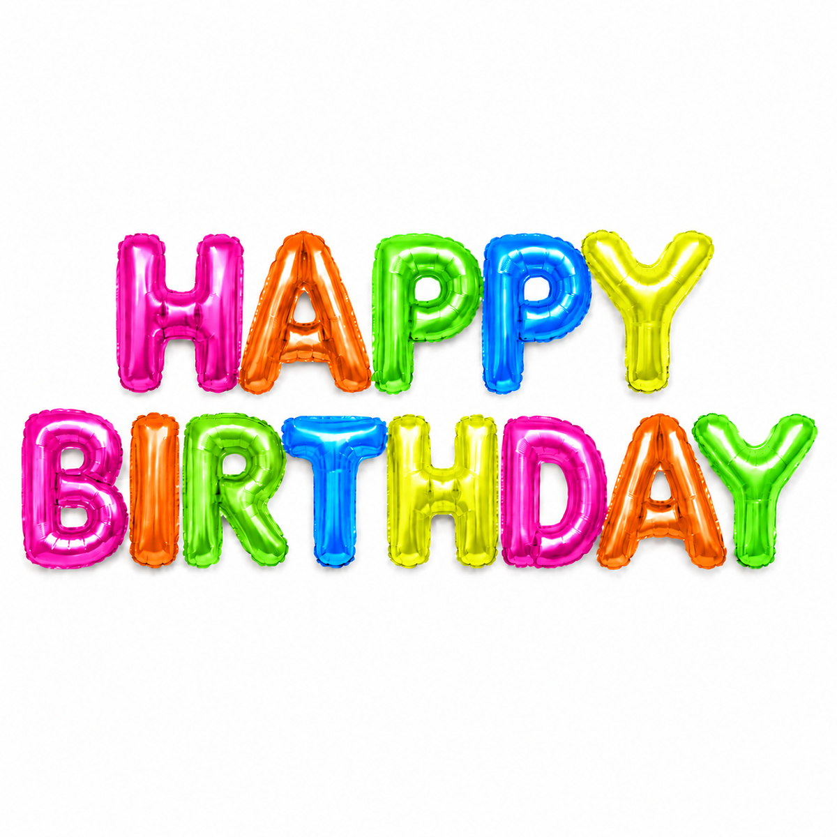 Banner Happy Birthday foil Multicolor neón