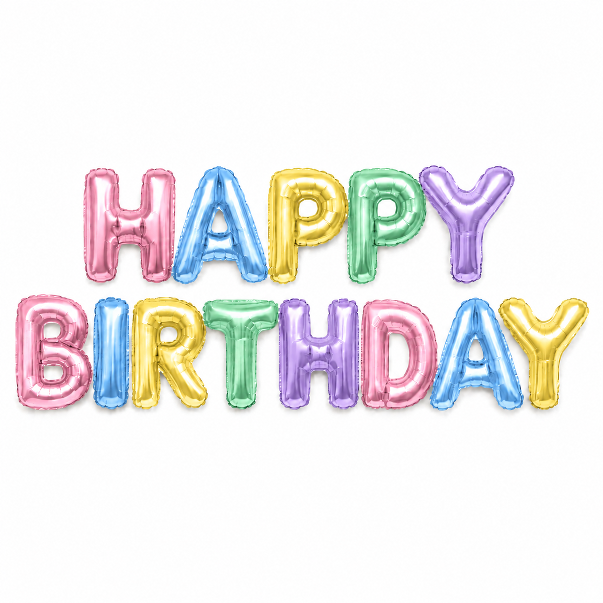 Banner Happy Birthday foil Multicolor pastel