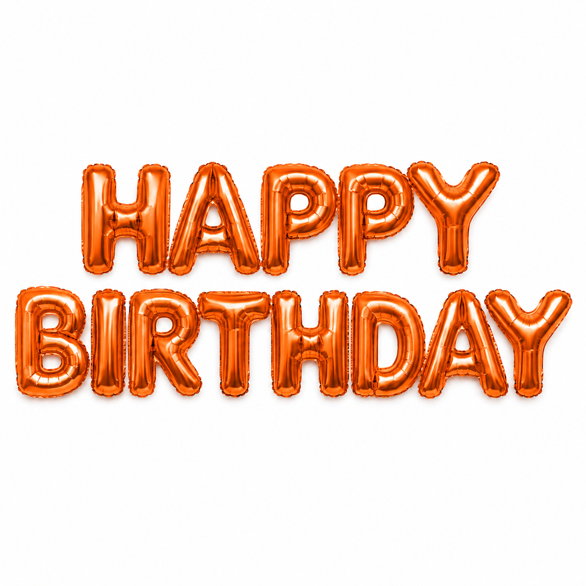 Banner Happy Birthday foil Naranja