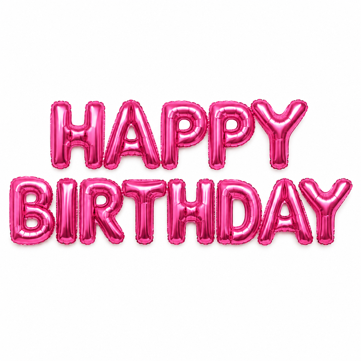 Banner Happy Birthday foil Rosa chicle