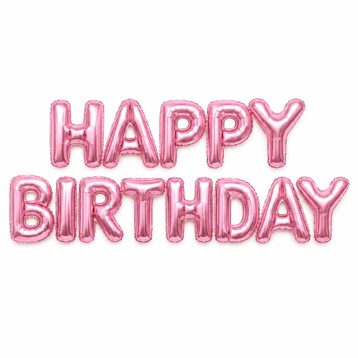 Banner Happy Birthday foil Rosa pastel