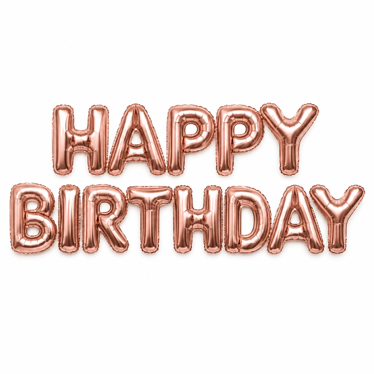 Banner Happy Birthday foil Rose gold