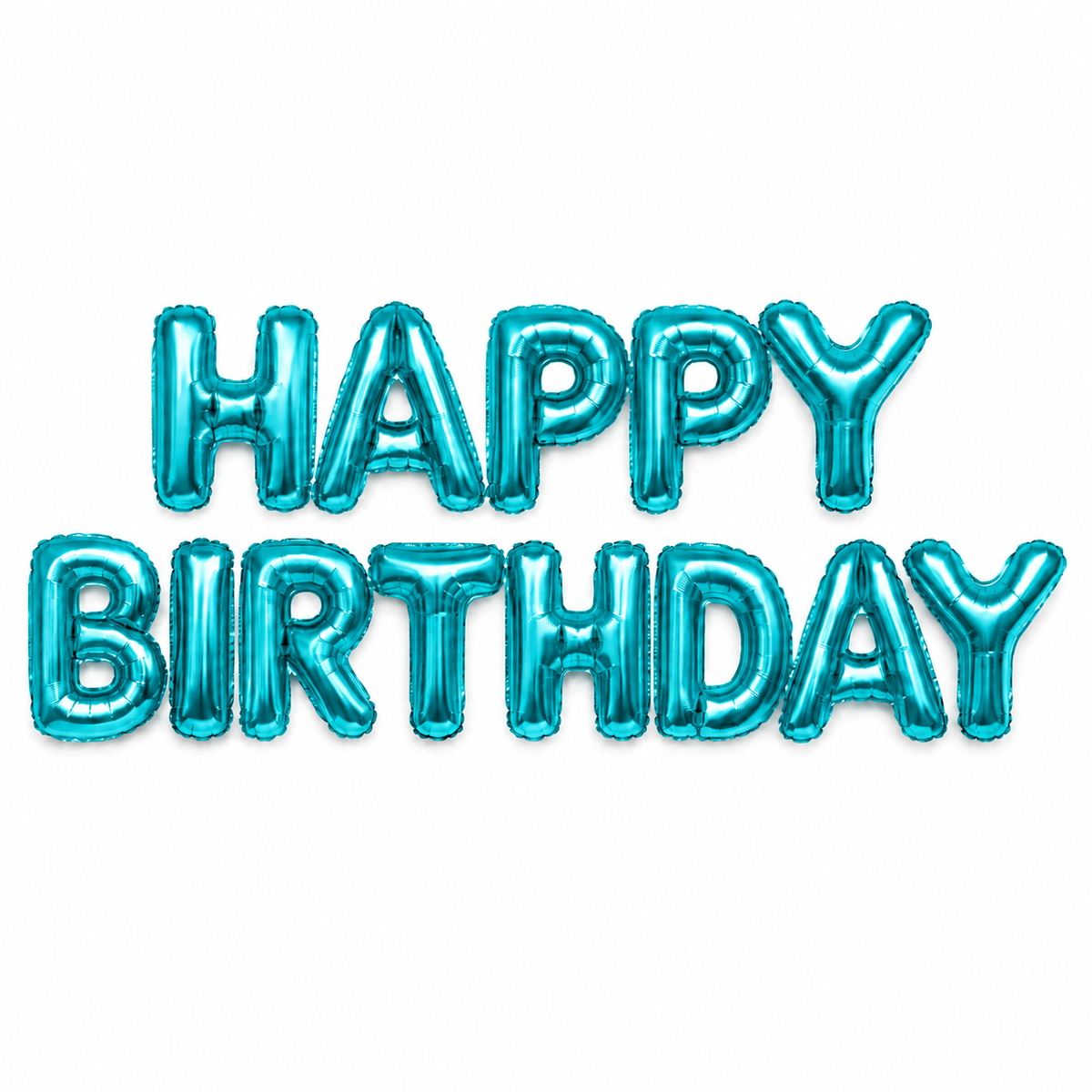Banner Happy Birthday foil Turquesa