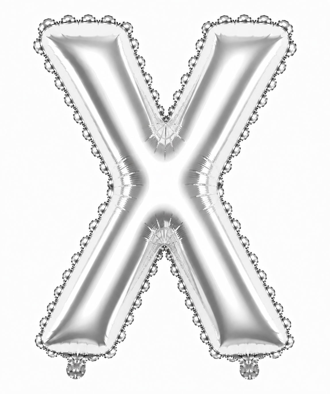 Globo letra X plata 32 pulgadas